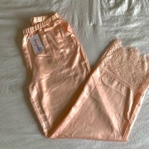 New Pink Satin Loungewear Pants 🪷